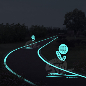 Signo de sendero de paisajismo, material auto-luminoso inorgánico, brilla en la oscuridad, material bajo en carbono de energía que ahorra energía